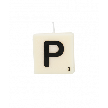 Letter and numbers candle - P