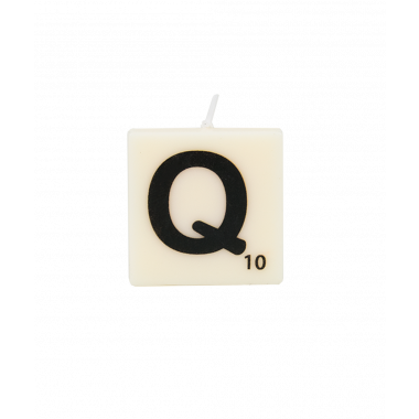 Letter and numbers candle - Q