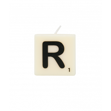 Letter and numbers candle - R