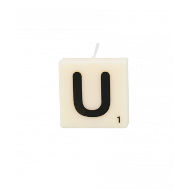 Letter and numbers candle - U