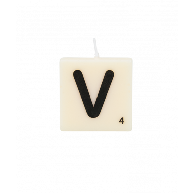 Letter and numbers candle - V