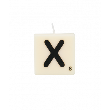Letter and numbers candle - X 