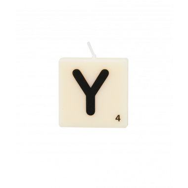 Letter and numbers candle - Y
