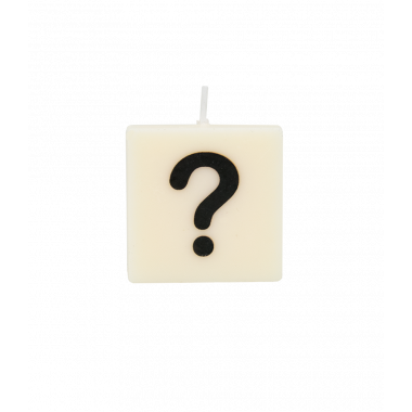 Letter and numbers candle - question mark