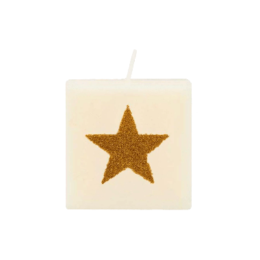 Letter and number candle - Star Gold